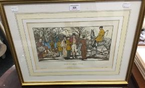 An Antique French Hunting print,