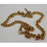 A 9 ct gold Albert chain (25.