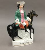 A Staffordshire porcelain figure of Dick Turpin