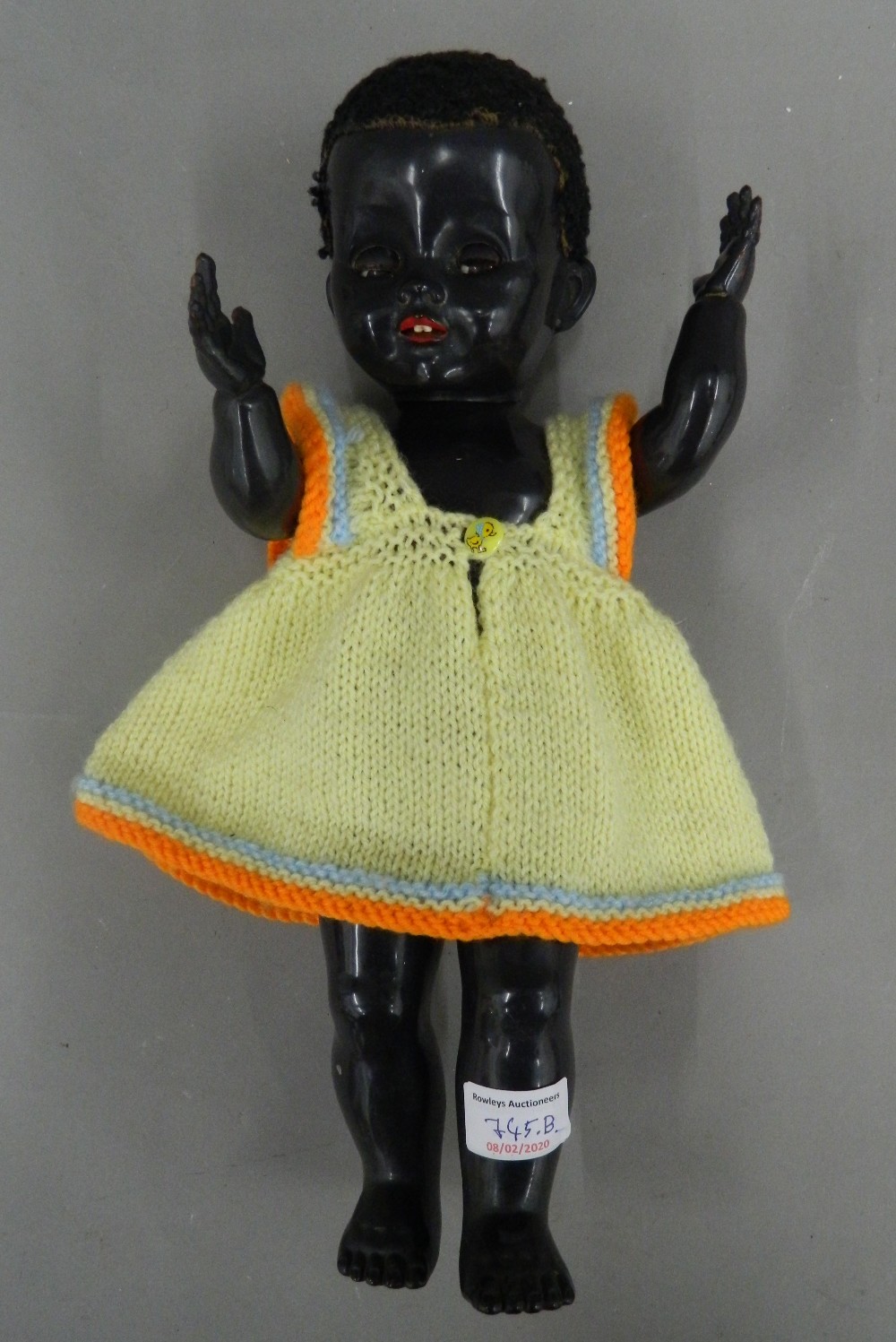 An early Pedigree Black Mandy Lou Walker Doll with Mama box