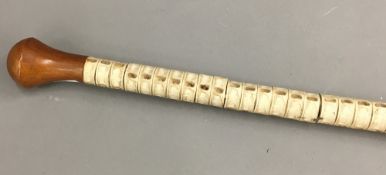 A vintage vertebrae walking stick