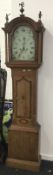 A 19th century oak longcase clock