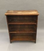 An early 20th century oak bookcase