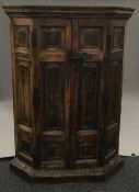 A 19th century Continental stained pine cupboard