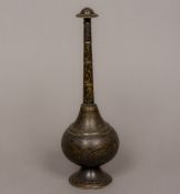 A late 19th century Cairo ware rosewater sprinkler,