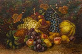 ENGLISH SCHOOL (19th/20th century), Still Life of Fruit, oil on canvas, indistinctly signed, framed.