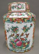 A Chinese famille rose lidded ginger jar