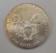 A 2017 Liberty silver dollar