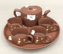 A Chinese Yixing terracotta tea set