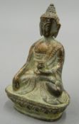 A small bronze figure of Buddha