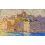 CONTINENTAL SCHOOL (20th century) Grand Harbour, Malta Pastel, indistinctly signed and dated,