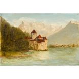 CONTINENTAL SCHOOL (19th/20th century) Castle Before a Mountainous Landscape Oil on canvas,