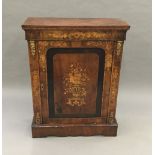 A Victorian kingwood crossbanded walnut gilt metal mounted pier cabinet The rectangular top above a