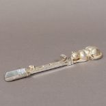 A fine quality silver Stilton scoop, hallmarked London 1997,