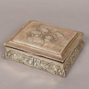 An Edwardian silver jewellery box, hallmarked Birmingham 1906,