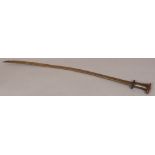 A 19th century Ethiopian sabre With rhino horn handle hilt. 95 cm long.