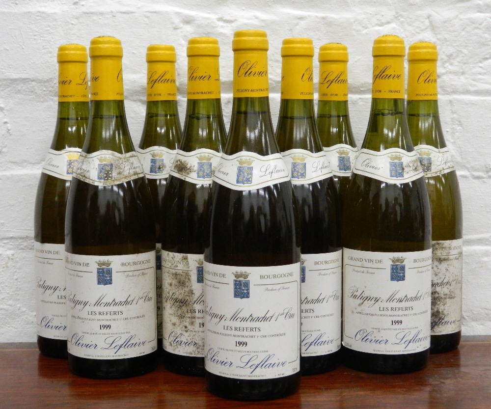 Ten bottles of 1999 Olivier Leflaive Les Referts Puligny Montrachet 1er Cru