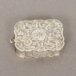 A Victorian silver vinaigrette, hallmarked Birmingham 1838,