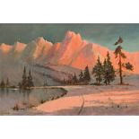 JOAN SKORMOFF (19th/20th century) Continental Winter Landscape Oil on board, signed, framed.