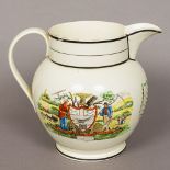 A 19th century Sunderland pottery jug Decorated to one side with a view of the Sunderland Bridge,