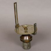 A 19th century gimbal mounted pelorus The brass dial inscribed Binnacle Top Corrector No.