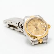 A lady's Rolex bi-metal quick set date model Date Just wristwatch,