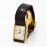 A silver Vermeil Must de Cartier tank quartz wristwatch Of rectangular form,