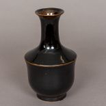 A Chinese porcelain vase With brown and black glaze,