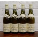 Four bottles of 2002 Jean Noel Gagnard Chassagne Montrachet Les Chaumees Premier Cru