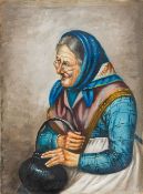 After FERRUCCIO VITALE (1875-1933) Italian Portraits of an Elderly Lady and Gentleman Oils on