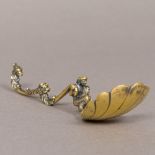 A Victorian silver gilt spoon, hallmarked for London 1845, maker's mark of FH With shell form bowl,