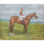 LIONEL HAMILTON-RENWICK (1917-2003) British (AR) Study of a Racehorse, Jockey Up Oil on board,