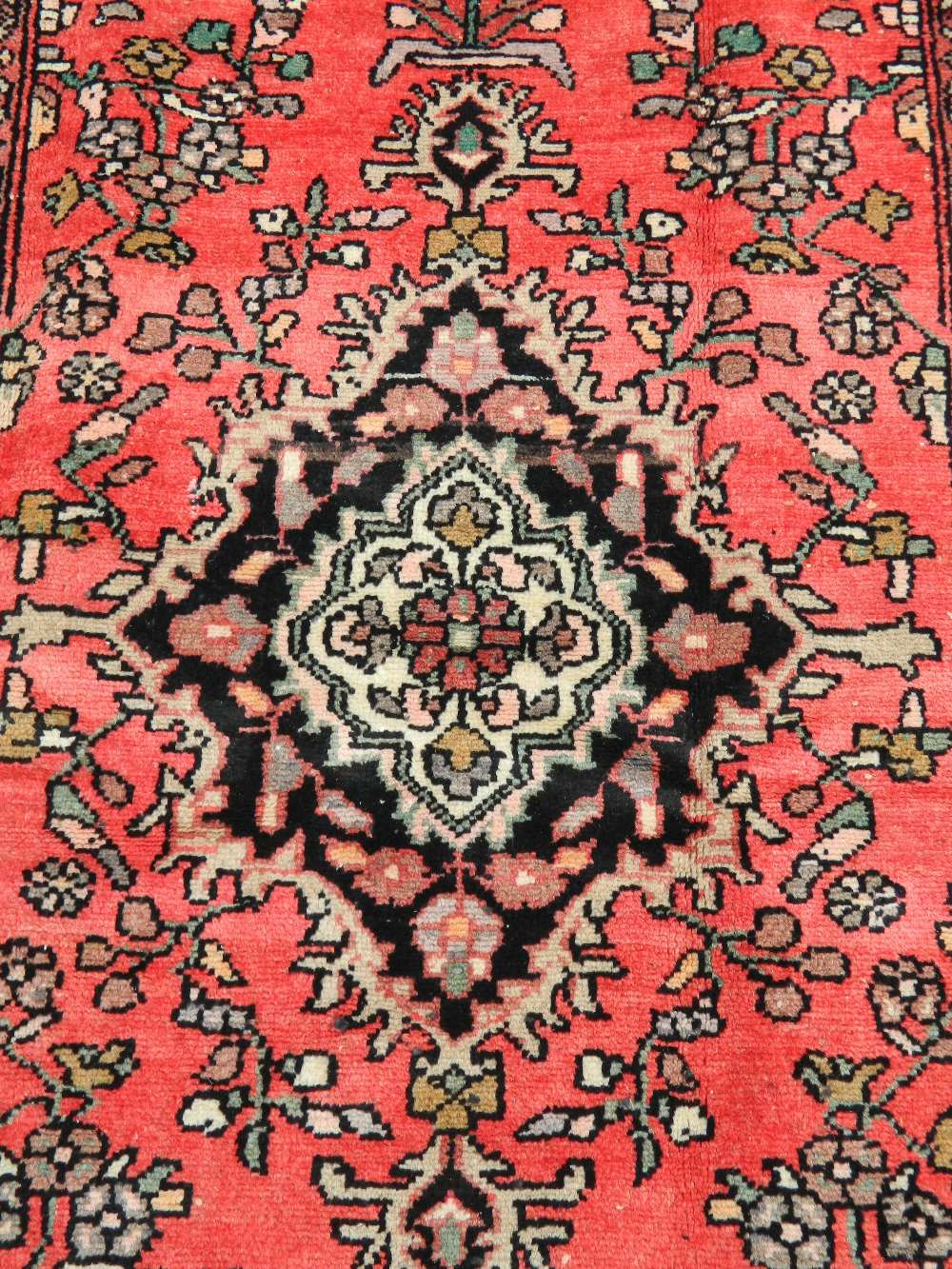 A red ground Hamadan runner 311 x 108 cm. - Image 3 of 4