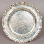 A George II silver salver, probably hallmarked for London 1759,