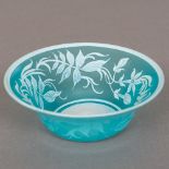 A Peking cameo glass bowl With trailing foliate decoration. 13 cm diameter.