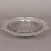 A Lalique clear glass bowl Of octagonal form, with broad decorated rim,