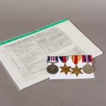 A set of WWII medals awarded to Acting Sergeant Charles Henry Payne,