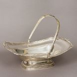 A George III silver basket, hallmarked London 1810,