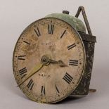 RUSSELL HALIFAX, a small late 18th century hook and spike wall clock,