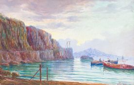 ITALIAN SCHOOL (19/20th century) Bay of Naples with Vesuvius Beyond Oil on board,