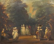 After THOMAS GAINSBOROUGH (1727-1788) British Gathering of Elegant Figures Oil on canvas, unsigned,