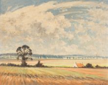 HUGH BOYCOTT BROWN (1909-1990) British (AR) Suffolk Landscape Oil on board, signed, framed.