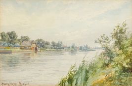 STEPHEN BATCHELDER (1849-1932) British At Horning Watercolour, signed, titled and dated Aug 1921,