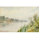 STEPHEN BATCHELDER (1849-1932) British At Horning Watercolour, signed, titled and dated Aug 1921,