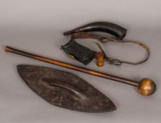 A small collection of African tribal items by family repute from the Battle of Rorke's