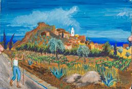 Attributed to JOHN MINTON (1917-1957) British Valencia Watercolour on paper, unsigned, framed.