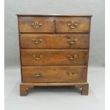 A 19th century mahogany chest of drawers. 94 cm wide.