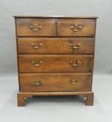 A 19th century mahogany chest of drawers. 94 cm wide.