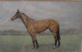 SHEENA McCALL, The Racehorse United, pastel, framed and glazed. 87 x 64 cm overall.