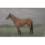 SHEENA McCALL, The Racehorse United, pastel, framed and glazed. 87 x 64 cm overall.